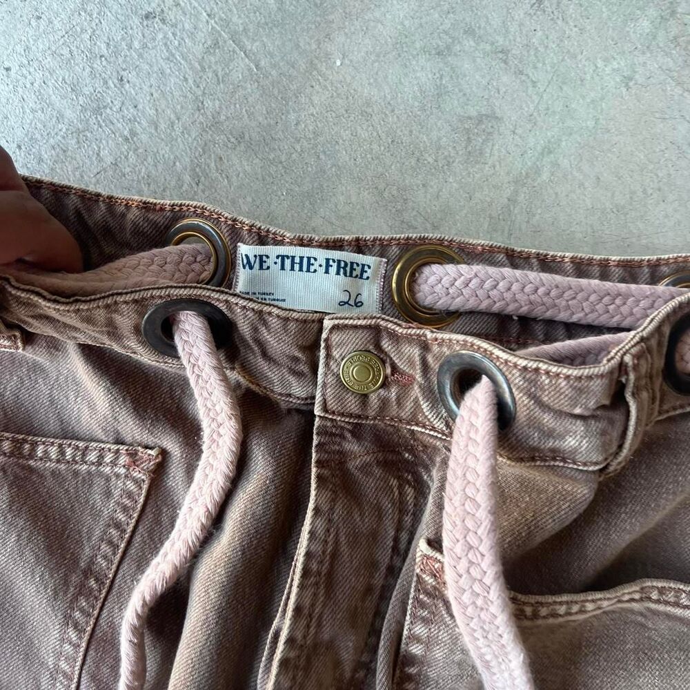 Free People Moxie Pull on Barrel Jeans Mens size 26 - Picture 2 of 3